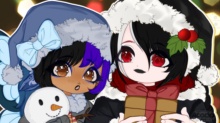 Duo Christmas YCH by AcaciaArt